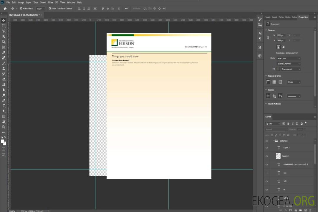 Facture commerciale de services publics EDISON de Californie du Sud, page 5, SCR template